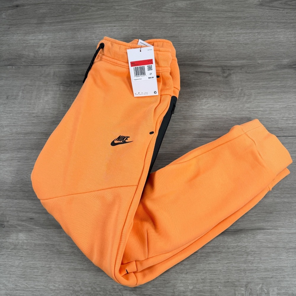 Nike Sportswear Tech Fleece Joggers Big Kids' Size Youth Large Orange HV5869-833